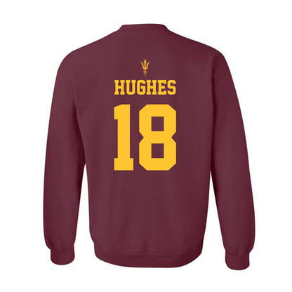Arizona State - NCAA Football : Martell Hughes - Activate The Valley Crewneck Sweatshirt-1