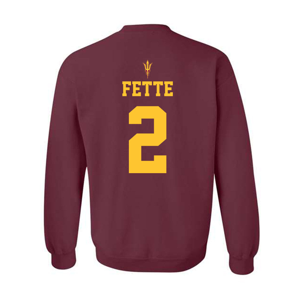 Arizona State - NCAA Football : Jake Fette - Activate The Valley Crewneck Sweatshirt-1