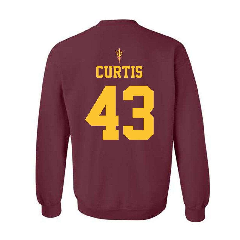 Arizona State - NCAA Football : Grayson Curtis - Activate The Valley Crewneck Sweatshirt-1