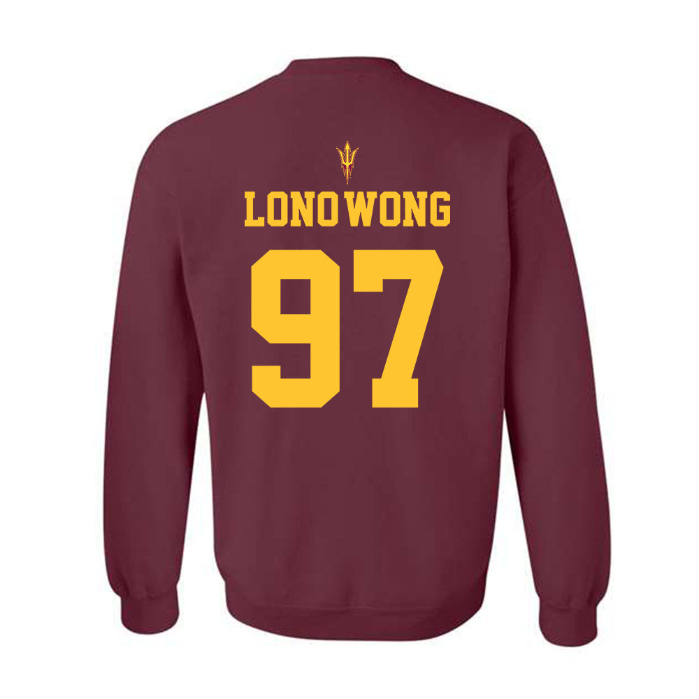 Arizona State - NCAA Football : Blazen Lono-Wong - Activate The Valley Crewneck Sweatshirt-1
