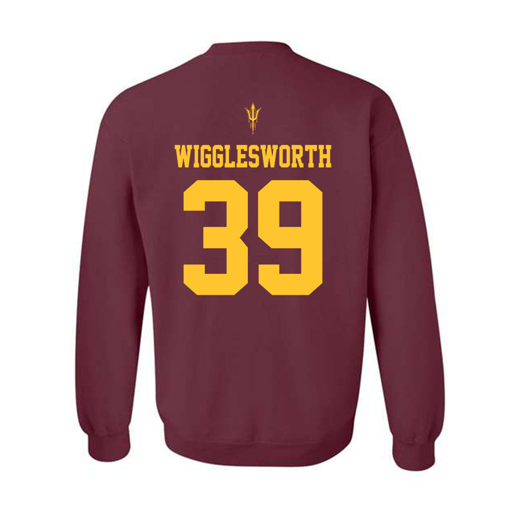 Arizona State - NCAA Football : Tyler Wigglesworth - Activate The Valley Crewneck Sweatshirt-1