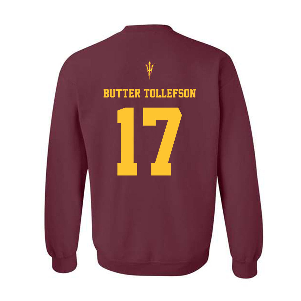 Arizona State - NCAA Football : Michael "Butter" Tollefson - Activate The Valley Crewneck Sweatshirt-1