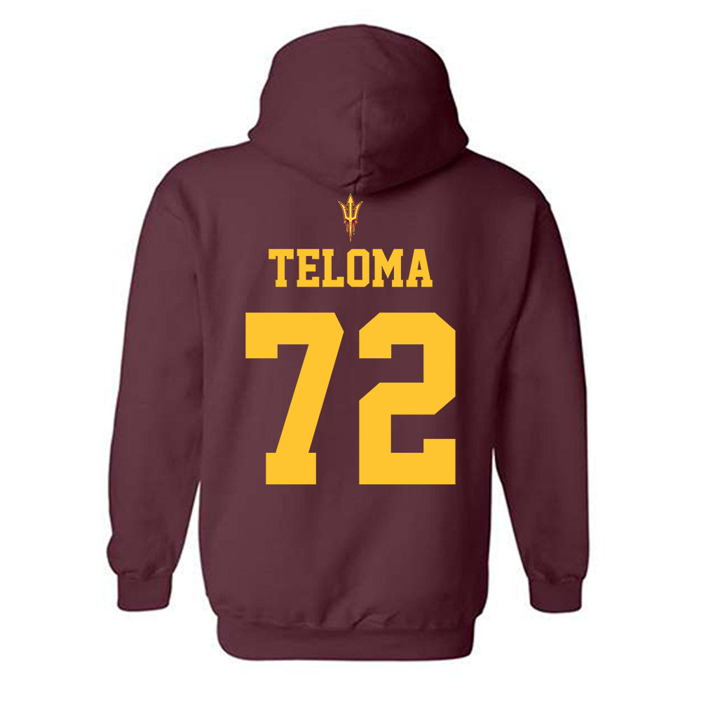 Arizona State - NCAA Football : Doughless Teloma - Activate The Valley Hooded Sweatshirt-1