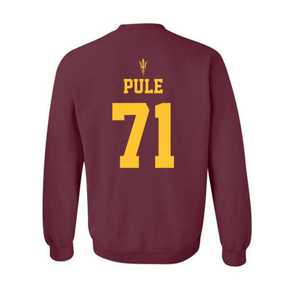 Arizona State - NCAA Football : Makua Pule - Activate The Valley Crewneck Sweatshirt-1
