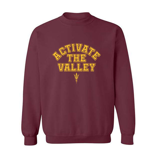 Arizona State - NCAA Football : Blazen Lono-Wong - Activate The Valley Crewneck Sweatshirt-0
