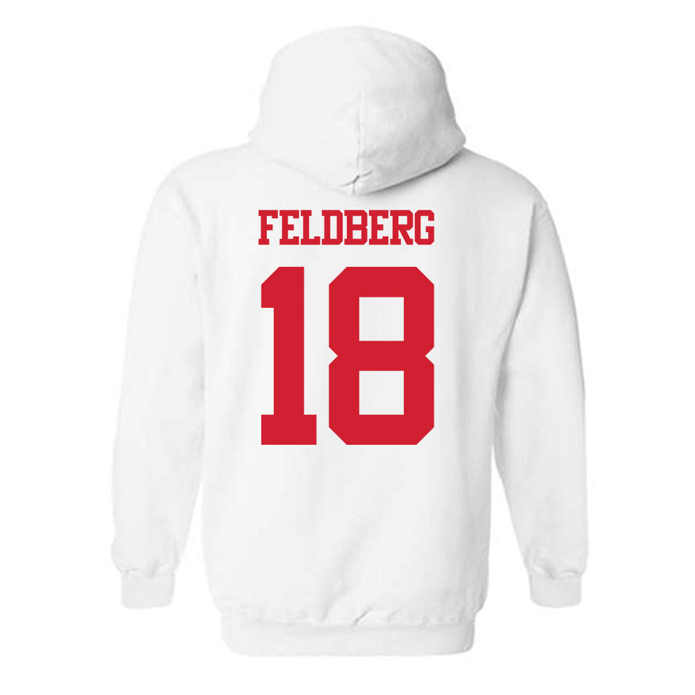 BU - NCAA Men's Ice Hockey : Jay Feldberg - Classic Shersey Hooded Sweatshirt-1