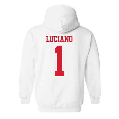 BU - NCAA Men's Ice Hockey : Steven Luciano - Classic Shersey Hooded Sweatshirt-1