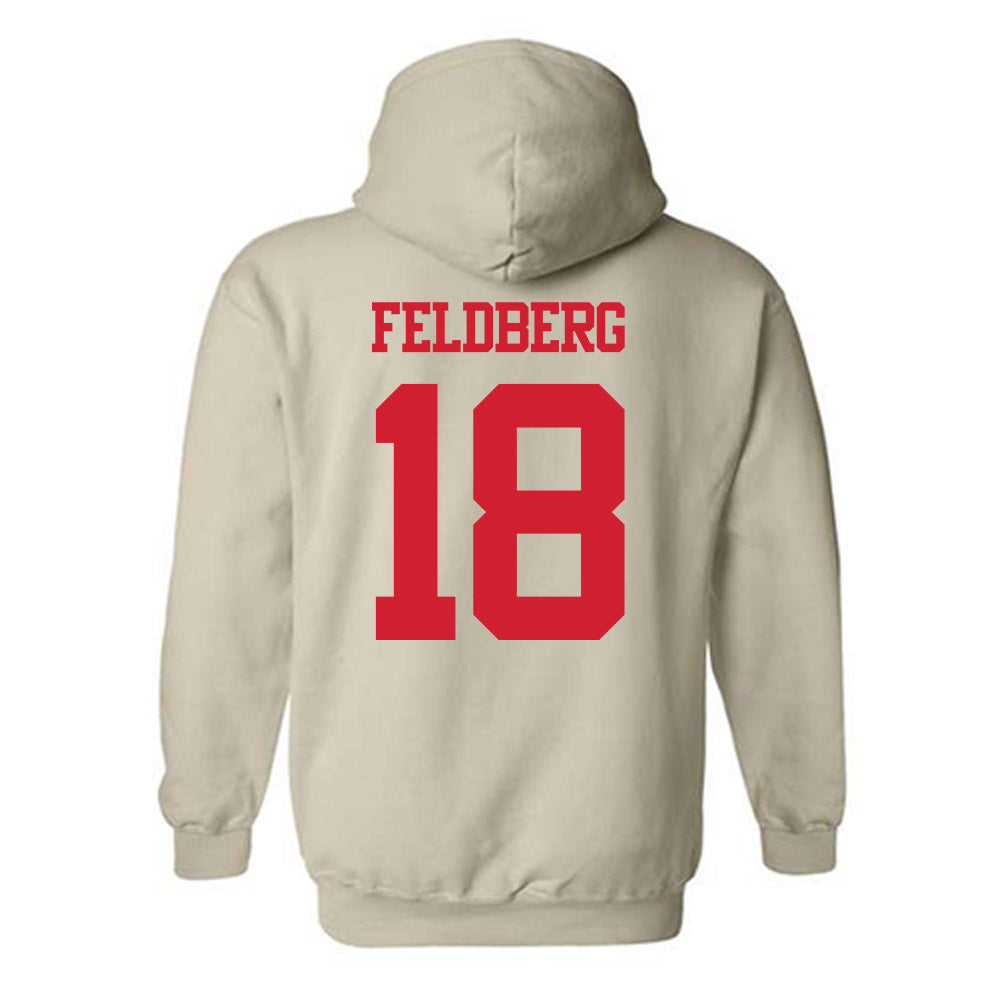 BU - NCAA Men's Ice Hockey : Jay Feldberg - Classic Shersey Hooded Sweatshirt-1
