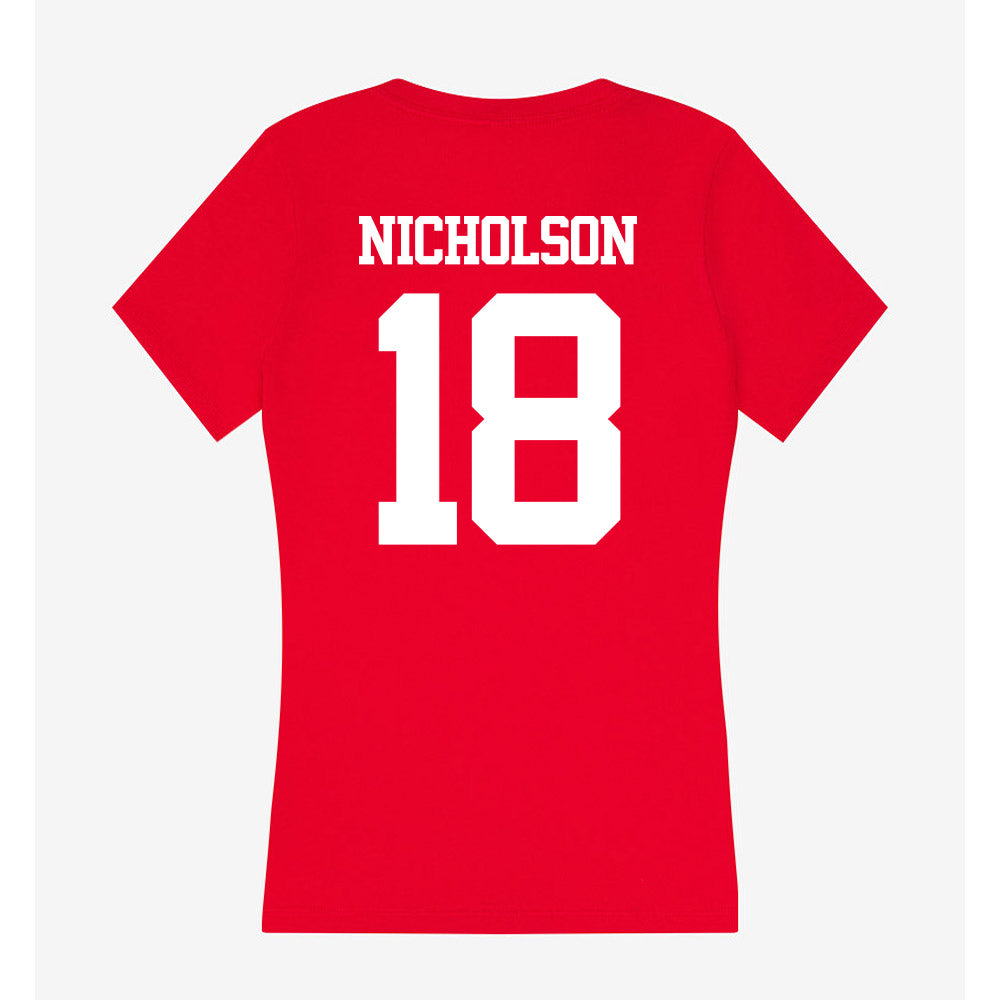 BU - NCAA Women's Ice Hockey : Neely Nicholson - Classic Shersey Women's V-Neck T-Shirt-1