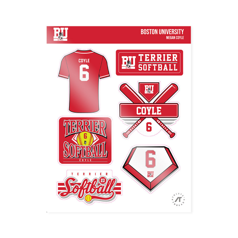 BU - NCAA Softball : Megan Coyle - Sticker Sheet-0