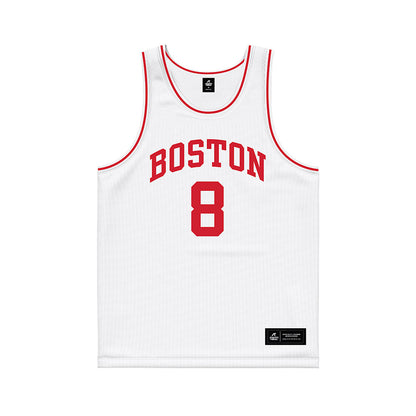 BU - NCAA Men's Basketball : Peter Carr - White Basketball Jersey-0