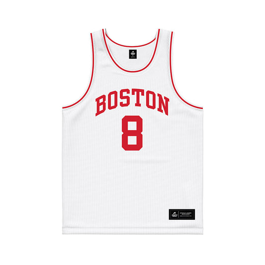 BU - NCAA Men's Basketball : Peter Carr - White Basketball Jersey-0