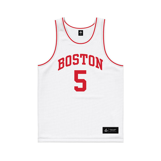 BU - NCAA Men's Basketball : Kyrone Alexander - White Basketball Jersey-0