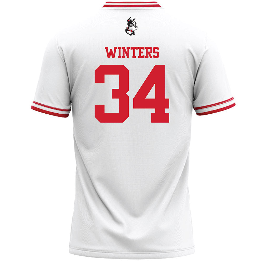 BU - NCAA Men's Lacrosse : Ryan Winters - White Lacrosse Jersey -1