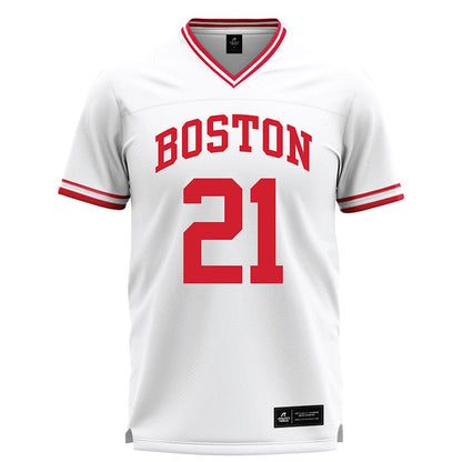 BU - NCAA Men's Lacrosse : Ben Bekiers - White Lacrosse Jersey-0