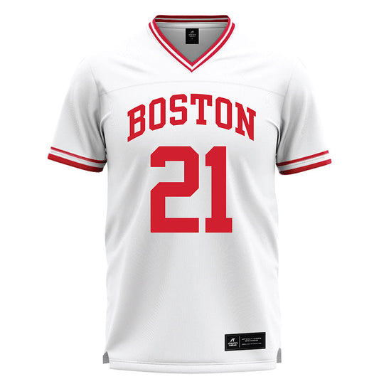 BU - NCAA Men's Lacrosse : Ben Bekiers - White Lacrosse Jersey-0