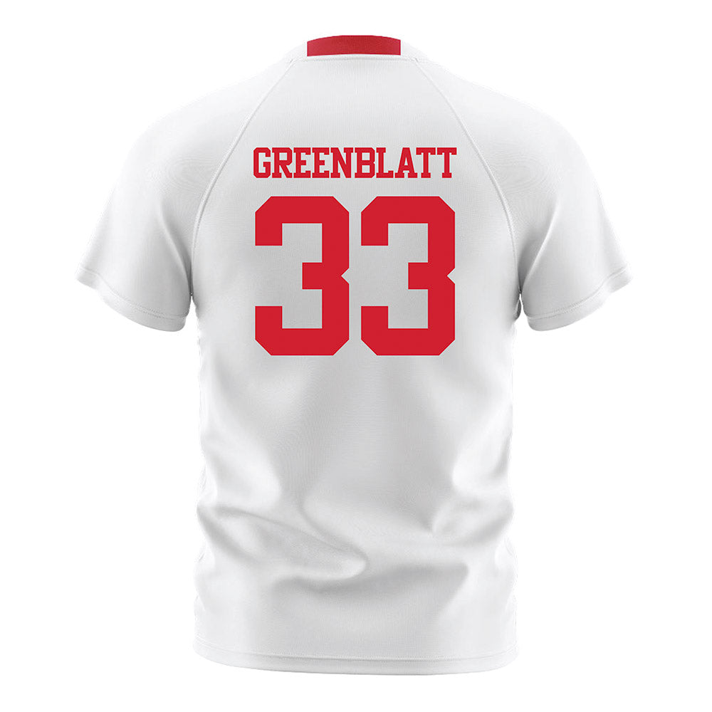 BU - NCAA Men's Soccer : Jonah Greenblatt - White Soccer Jersey-1