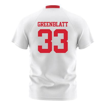 BU - NCAA Men's Soccer : Jonah Greenblatt - White Soccer Jersey-1