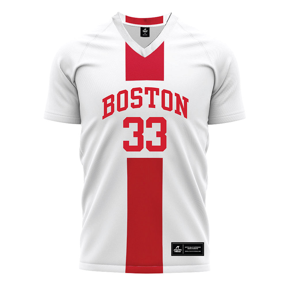 BU - NCAA Men's Soccer : Jonah Greenblatt - White Soccer Jersey-0