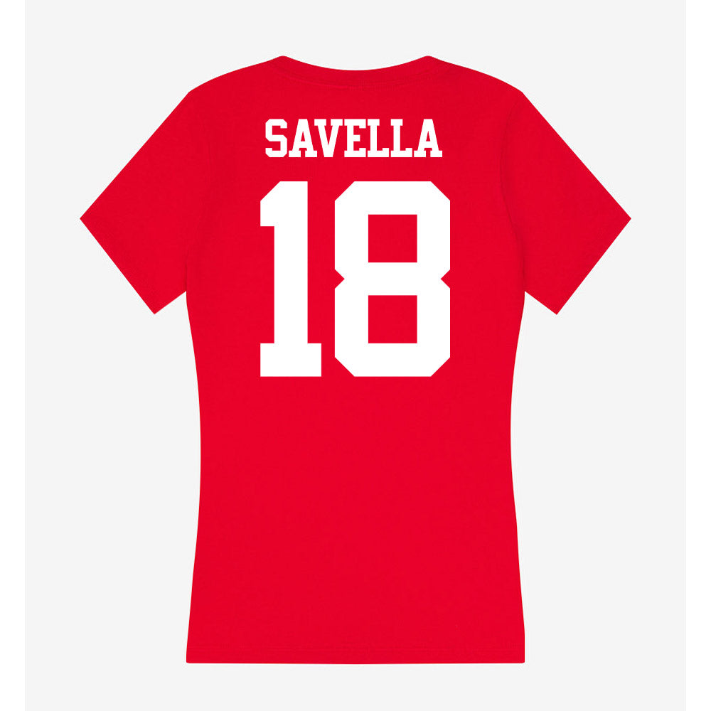 BU - NCAA Women's Soccer : Gianna Savella - Women's V-Neck T-Shirt-1