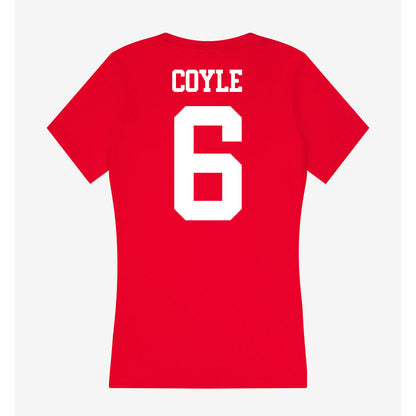 BU - NCAA Softball : Megan Coyle - Women's V-Neck T-Shirt-1