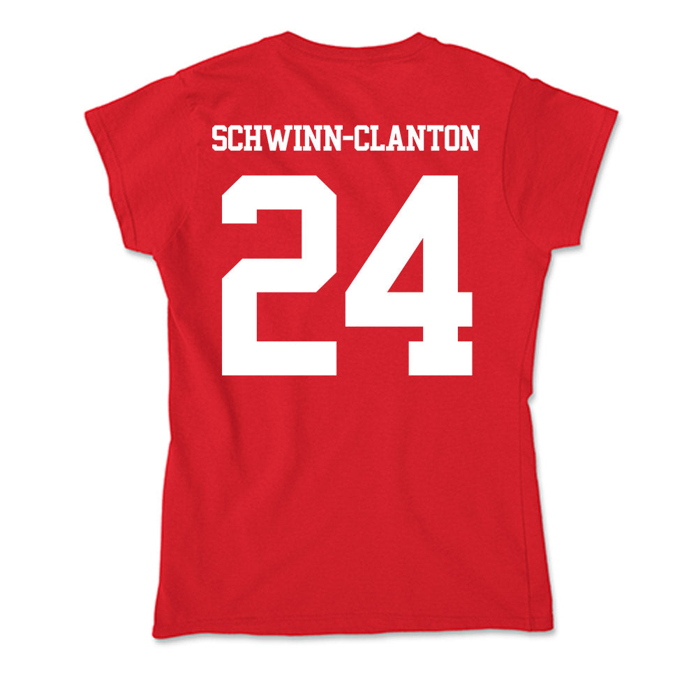 BU - NCAA Women's Soccer : Ariana Schwinn-Clanton - Soft Style Women’s T-Shirt-1
