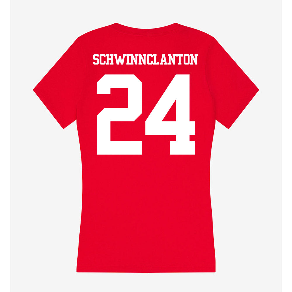 BU - NCAA Women's Soccer : Ariana SchwinnClanton - Women's V-Neck T-Shirt-1