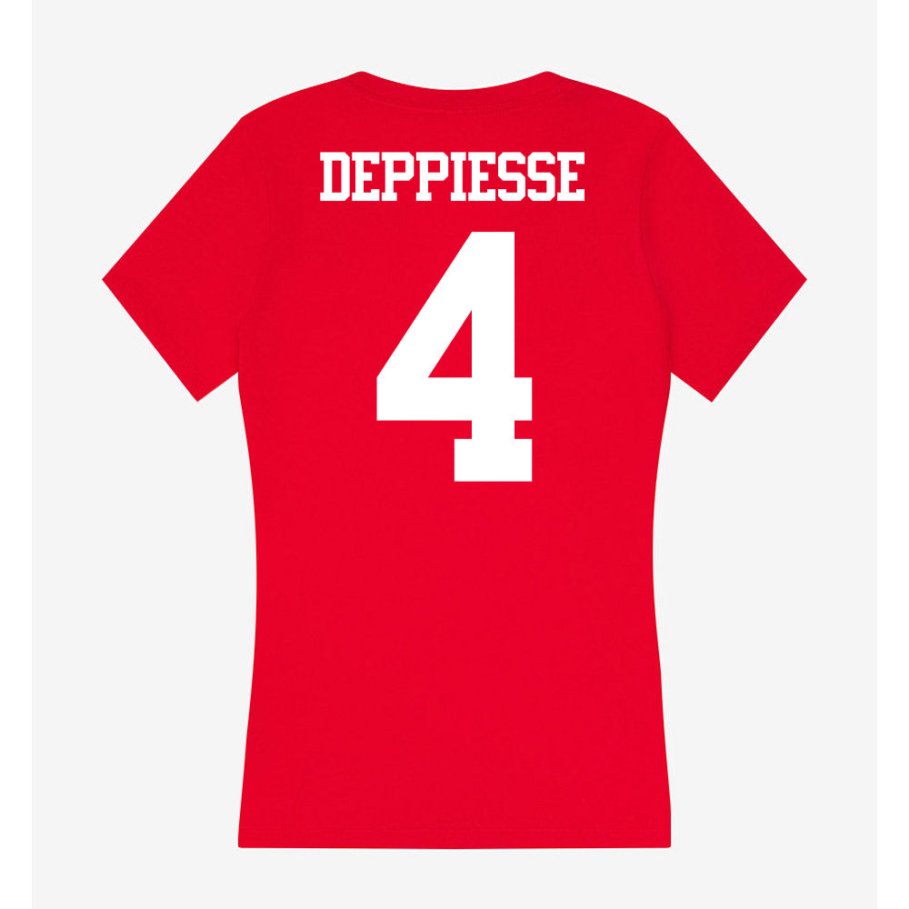 BU - NCAA Softball : Brooke Deppiesse - Women's V-Neck T-Shirt-1