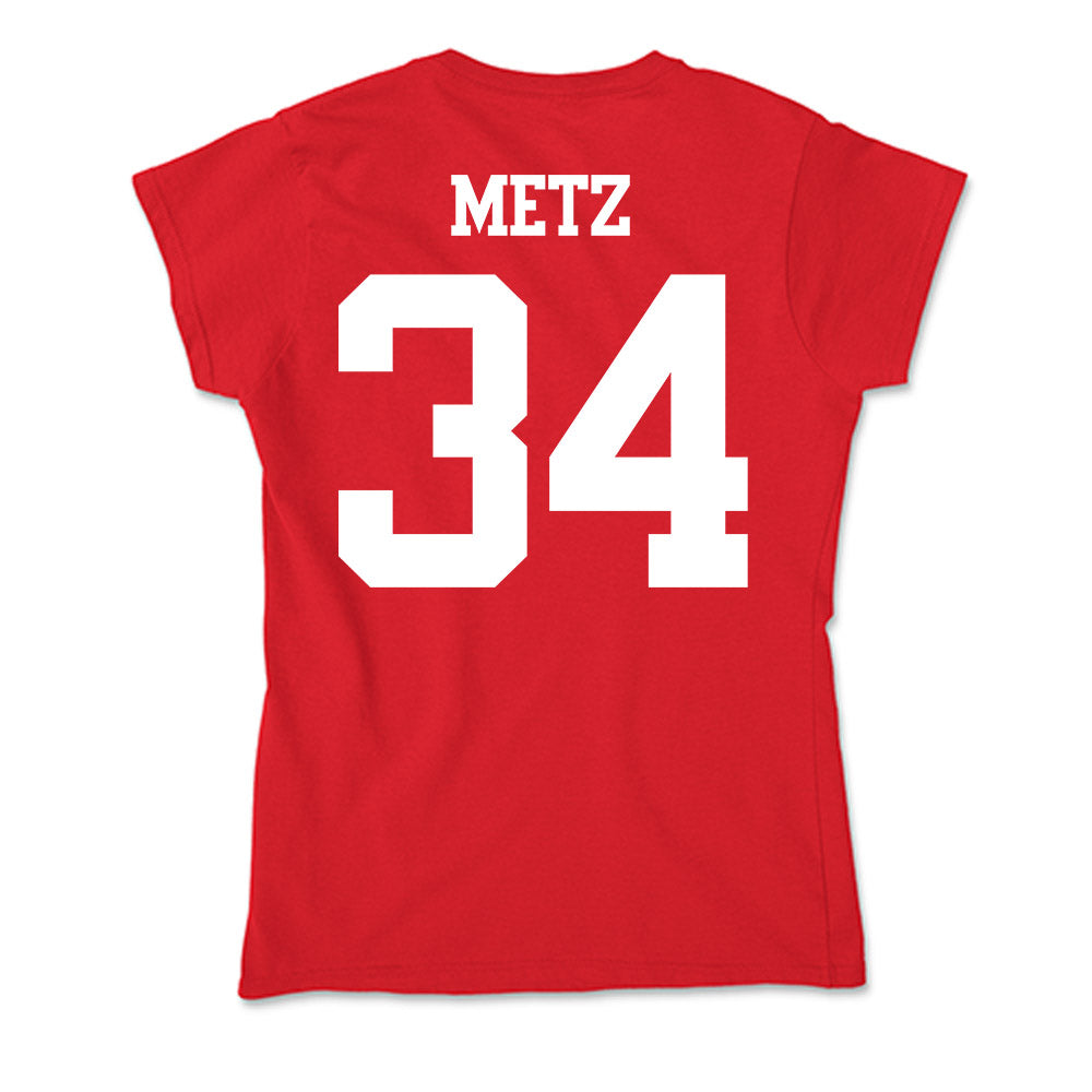 BU - NCAA Softball : Aimee Metz - Soft Style Women’s T-Shirt-1