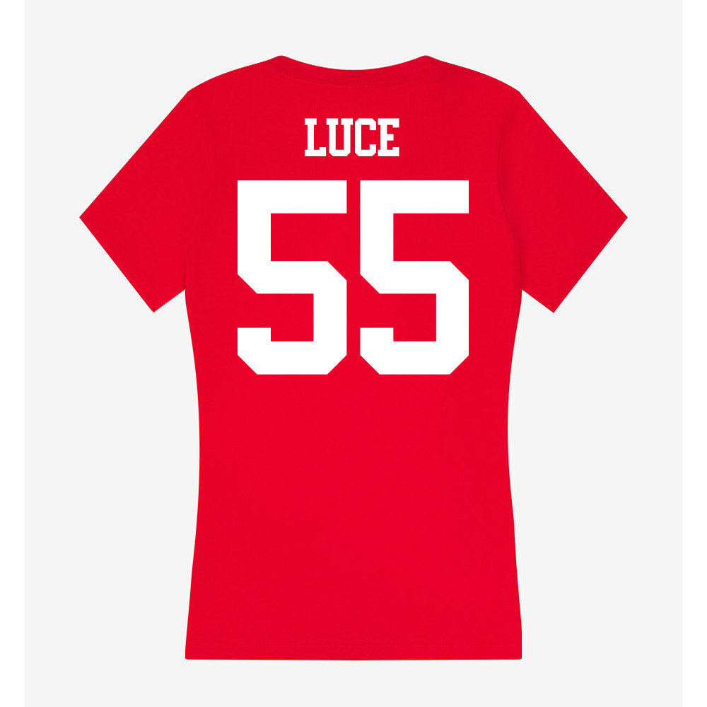 BU - NCAA Men's Lacrosse : Mike Luce - Women's V-Neck T-Shirt-1