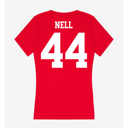 BU - NCAA Softball : Danika Nell - Women's V-Neck T-Shirt-1