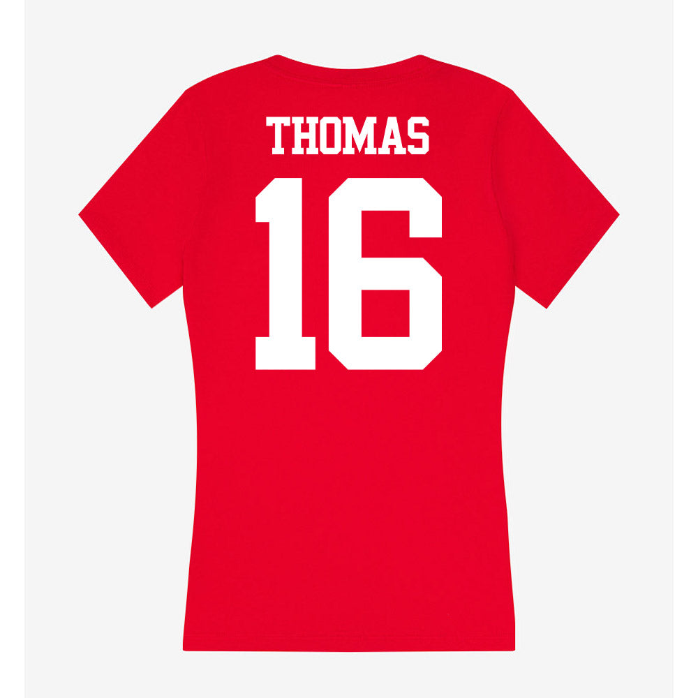 BU - NCAA Women's Soccer : Rhianna Thomas - Women's V-Neck T-Shirt-1