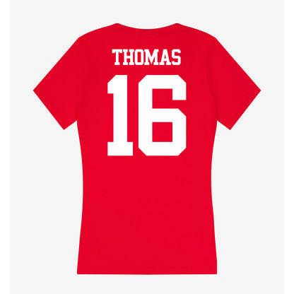 BU - NCAA Women's Soccer : Rhianna Thomas - Women's V-Neck T-Shirt-1
