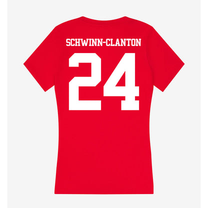 BU - NCAA Women's Soccer : Ariana Schwinn-Clanton - Women's V-Neck T-Shirt-1