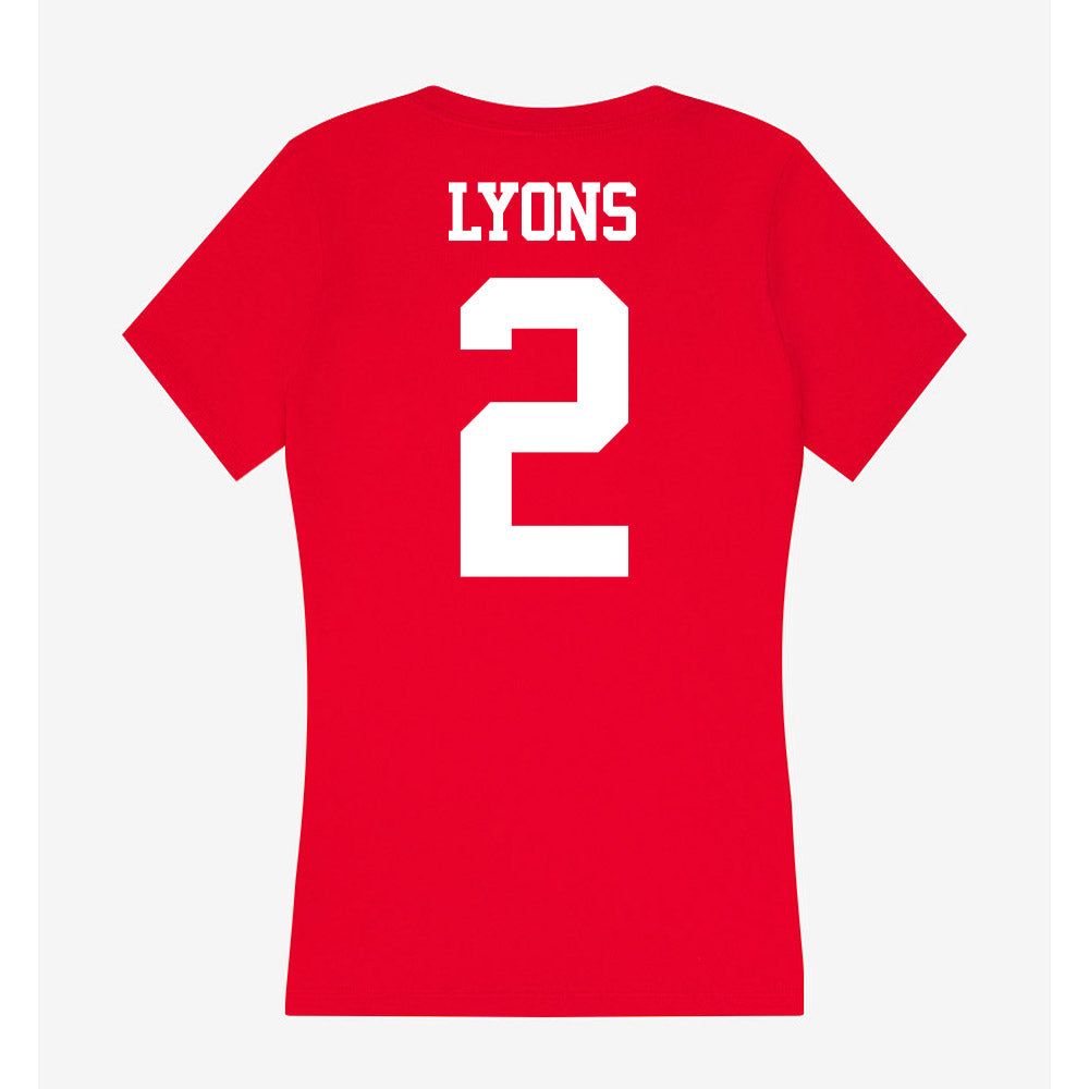 BU - NCAA Softball : Camryn Lyons - Women's V-Neck T-Shirt-1
