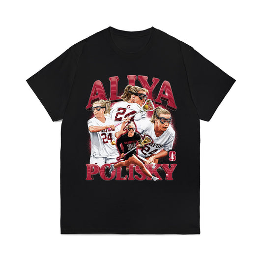 Stanford - NCAA Women's Lacrosse : Aliya Polisky - Collage Comfort Colors T-Shirt-0