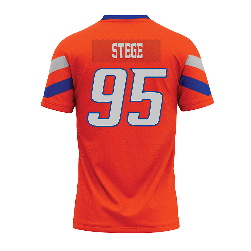 Boise State - NCAA Football : Max Stege - Orange Premium Football Jersey-1