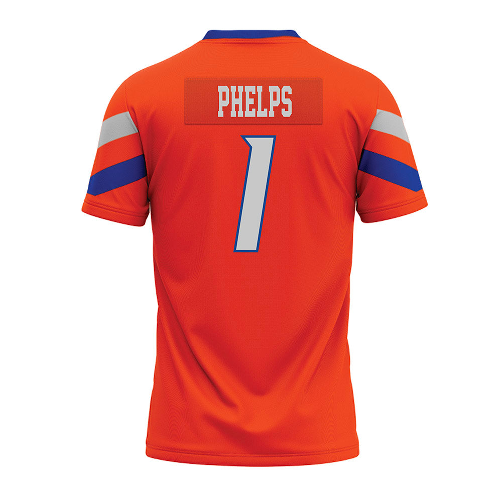 Boise State - NCAA Football : Boen Phelps - Orange Premium Football Jersey-1