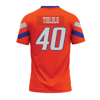 Boise State - NCAA Football : De'Shawn Toilolo - Orange Premium Football Jersey-1