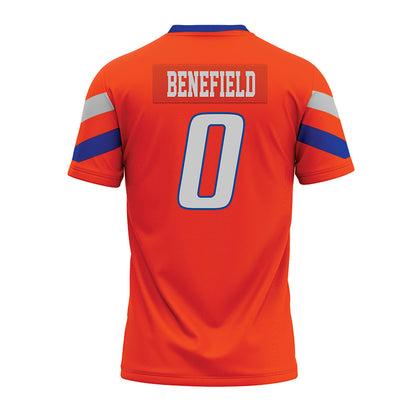 Boise State - NCAA Football : Ty Benefield - Orange Premium Football Jersey-1