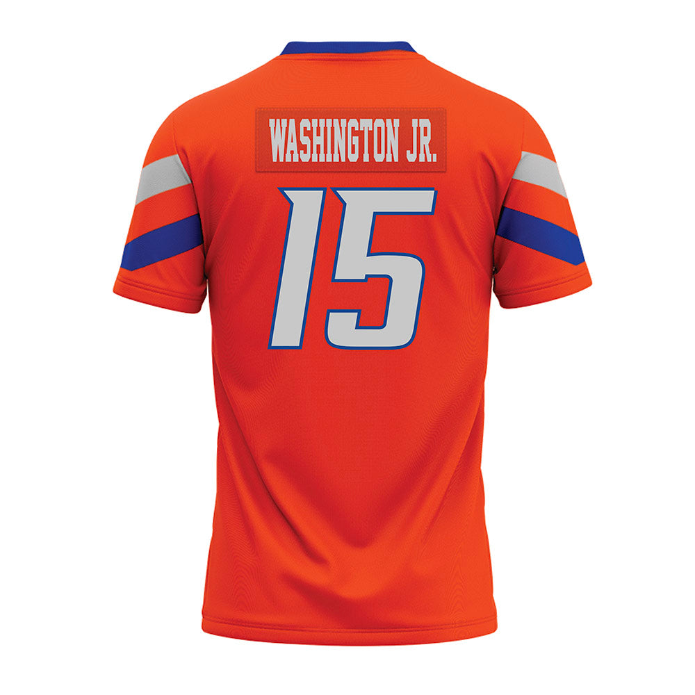 Boise State - NCAA Football : JeRico Washington Jr. - Orange Premium Football Jersey-1