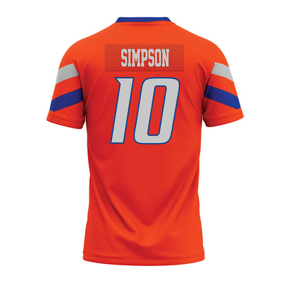 Boise State - NCAA Football : Andrew Simpson - Orange Premium Football Jersey-1