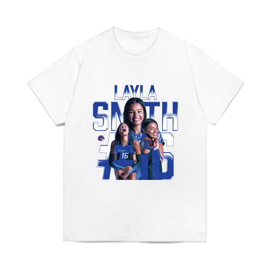 Boise State - NCAA Women's Volleyball : Layla Smith - Collage Comfort Colors T-Shirt-0