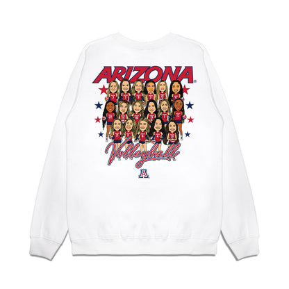 Arizona - NCAA Women's Volleyball : - Team Caricature Premium Crewneck Sweatshirt-1