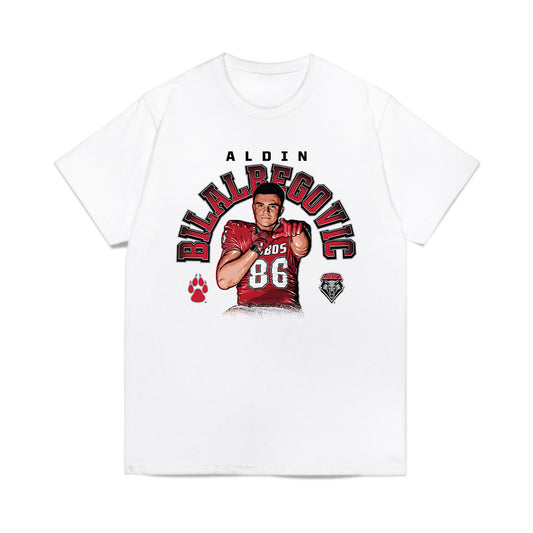 New Mexico - NCAA Football : Aldin Bilalbegovic - Caricature Comfort Colors T-Shirt-0
