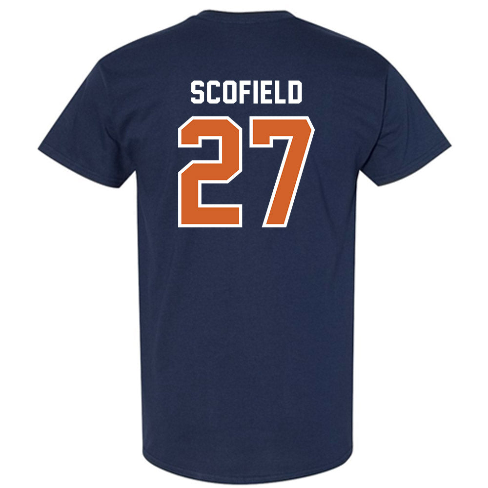 Wheaton IL - NCAA Baseball : Charlie Scofield - Navy T-Shirt-1