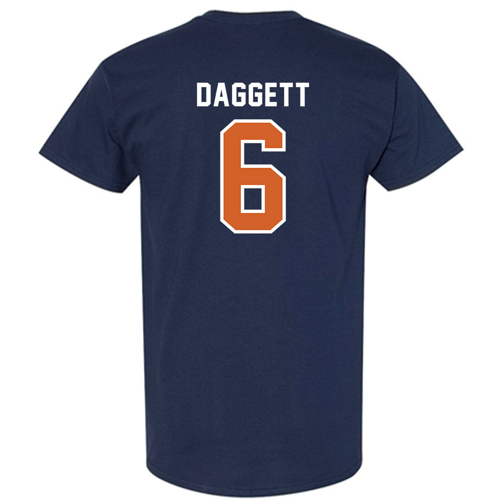 Wheaton IL - NCAA Baseball : Cole Daggett - Navy T-Shirt-1