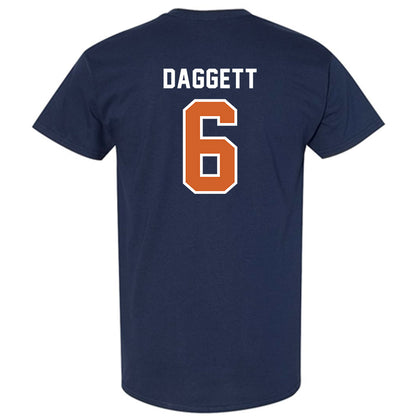 Wheaton IL - NCAA Baseball : Cole Daggett - Navy T-Shirt-1