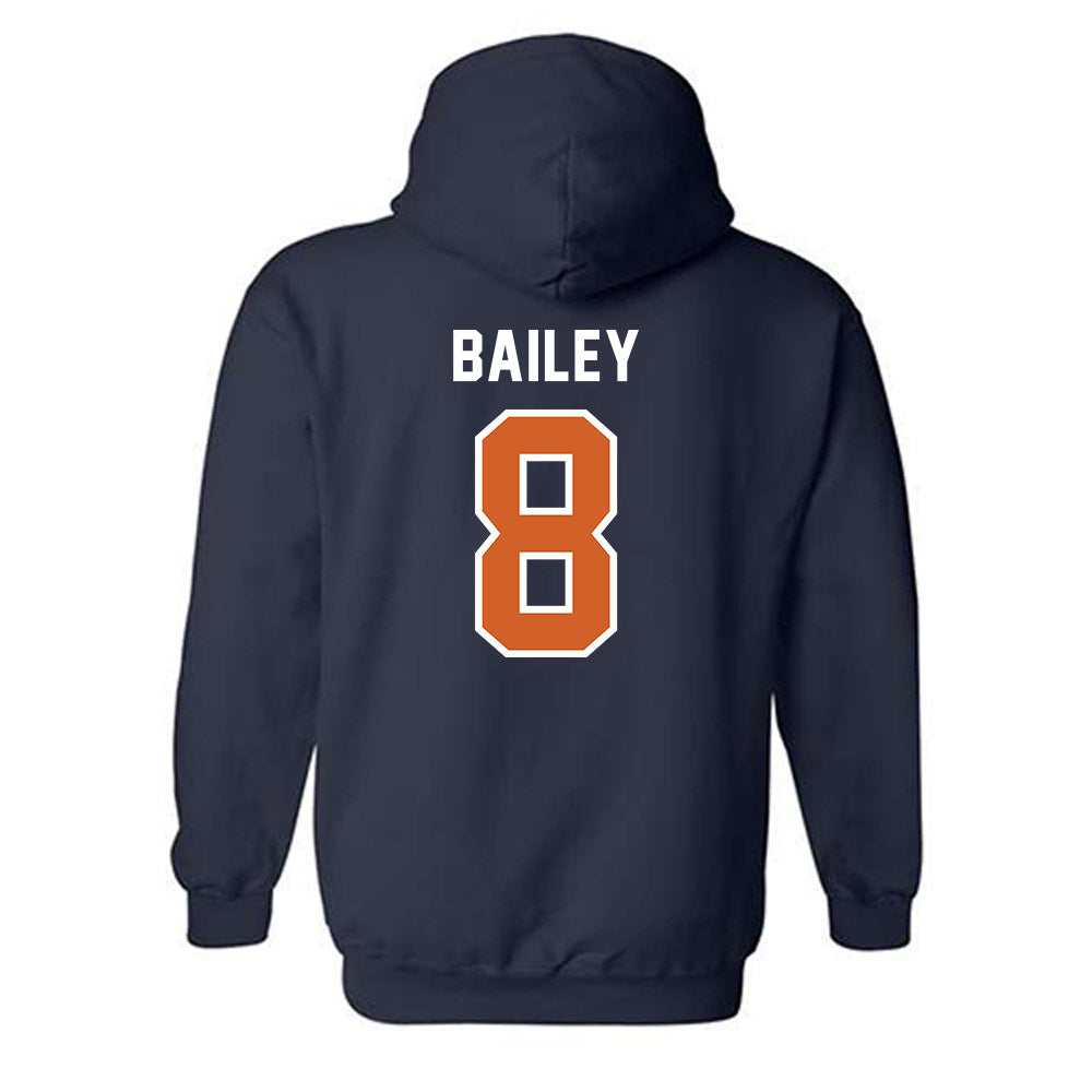 Wheaton IL - NCAA Baseball : Harrison Bailey - Navy Hooded Sweatshirt-1