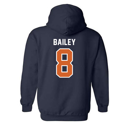 Wheaton IL - NCAA Baseball : Harrison Bailey - Navy Hooded Sweatshirt-1